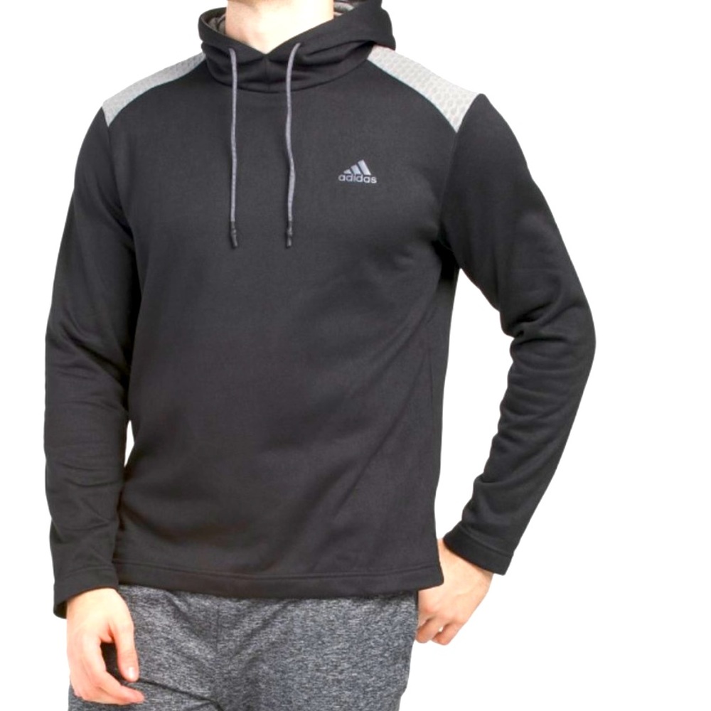 NWT ADIDAS GOLF Black Tech Fleece Drawstring Hoodie